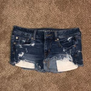 American eagle short shorts dark wash